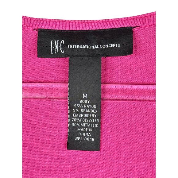 INC International Concepts Pink Embellished Tunic Top Women's Medium‎ - Picture 5 of 5